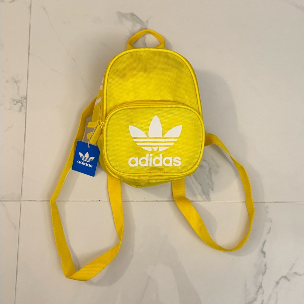 Adidas Mini Yellow Mini Backpack - Trefoil Logo